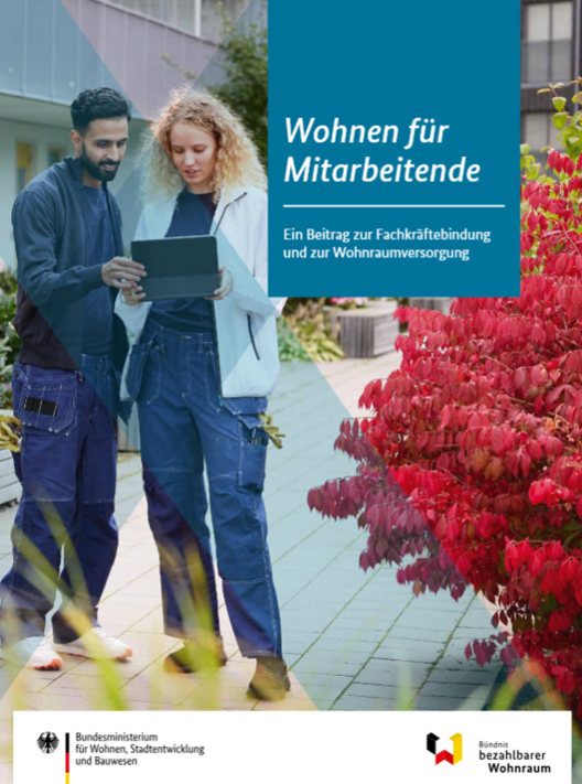 Titelbild der Publikation &bdquo;Wohnen f&uuml;r Mitarbeitende&ldquo;