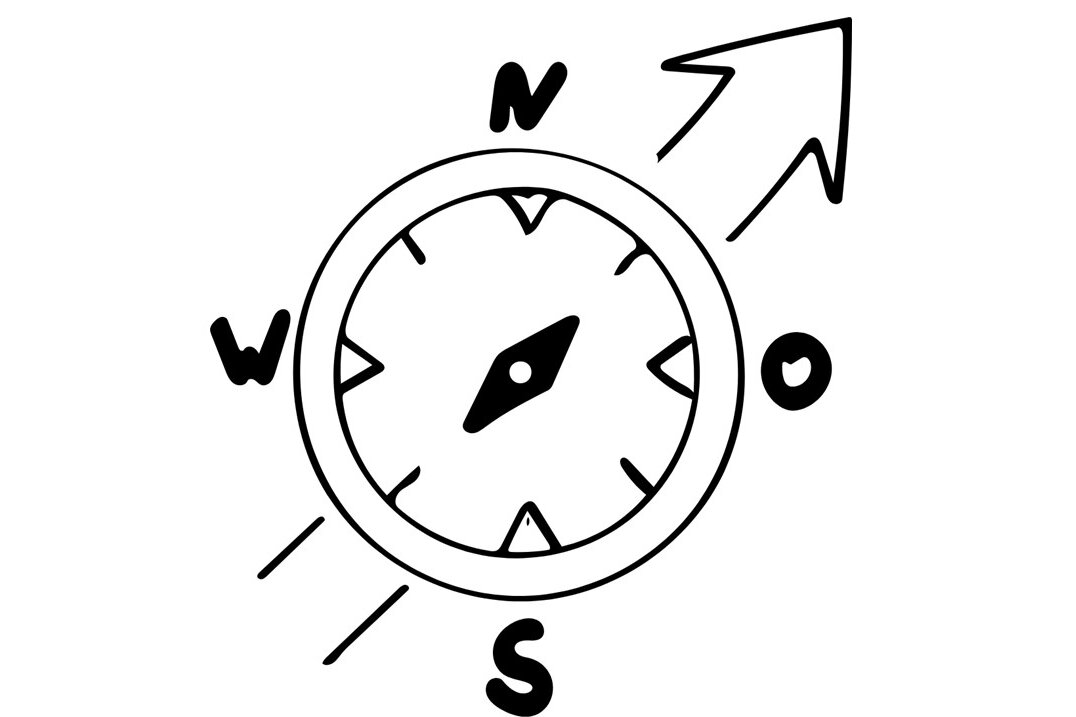 Zeichnung eines Steuerrads