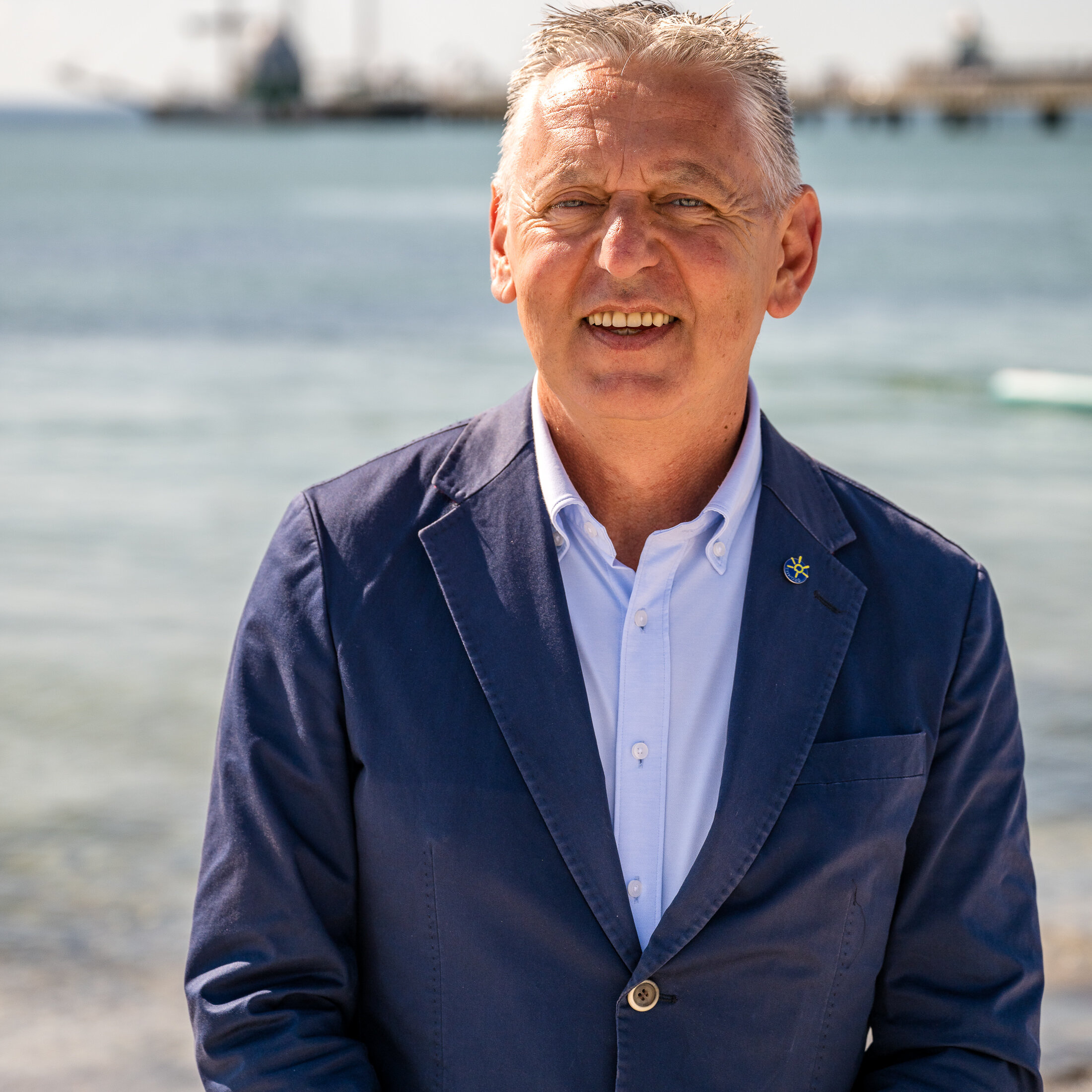 Auf dem Bild ist Manfred Wohnrade, Betriebsleiter des Tourismus-Service Grömitz zu sehen.