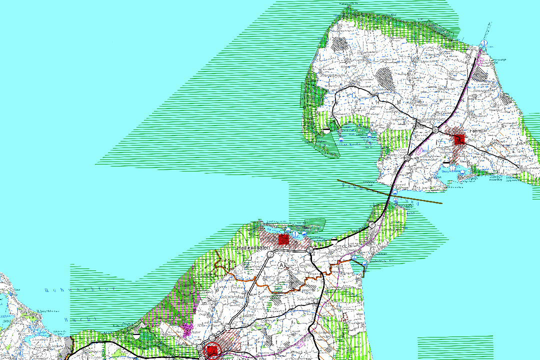 Ausschnitt einer Landkarte zu den Gr&uuml;nz&uuml;gen
