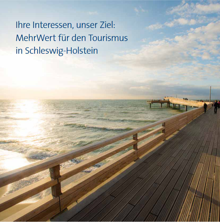 Titelbild der Broschüre „Ihre Interessen, unser Ziel: MehrWert für den Tourismus in Schleswig-Holstein“